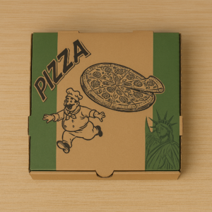 Pizza Box 14" Corrugated Cardboard Kraft Stock Print 50/Bundle