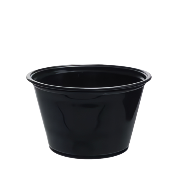 Souffle & Portion Cup 4 OZ PP Black Round