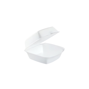 Dart® Sandwich Take-Out Container Hinged Large (LG) 5.82X6.11X3 IN XPS White Insulated