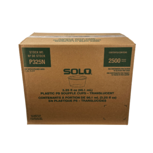 Solo® Souffle & Portion Cup 3.25 OZ PS Translucent Round Stackable 250 Count/Pack 10 Packs/Case 2500 Count/Case