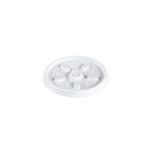 Dart® Lid Flat 3.1X0.3 IN HIPS White For 6 OZ Take-Out Container Base No Hole 100 Count/Pack 10 Packs/Case
