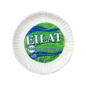 Plate 9 IN Uncoated Paper White Round 100 Count/Pack 10 Packs/Case 1000 Count/Case