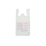 Bag 1/6 HDPE 12MIC White Thank You T-Sack 1000/Case