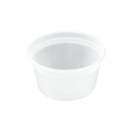 Dart® J-Cup® EPS Squat Food Container With 20JL Lid, White, 8 oz
