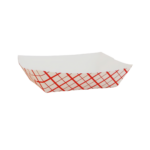 200 Food Tray Red Plaid