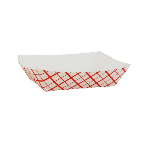 200 Food Tray Red Plaid