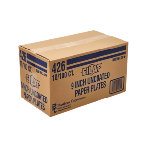 Plate 9 IN Uncoated Paper White Round 100 Count/Pack 10 Packs/Case 1000 Count/Case - Image 2