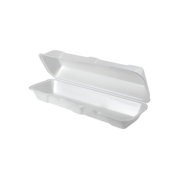 Hinged Container x -Large 13-3/16 x 4-1/2 x 3-1/8 White