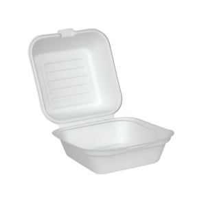 EcoSystems Formulated Molded Fiber Clamshell Container