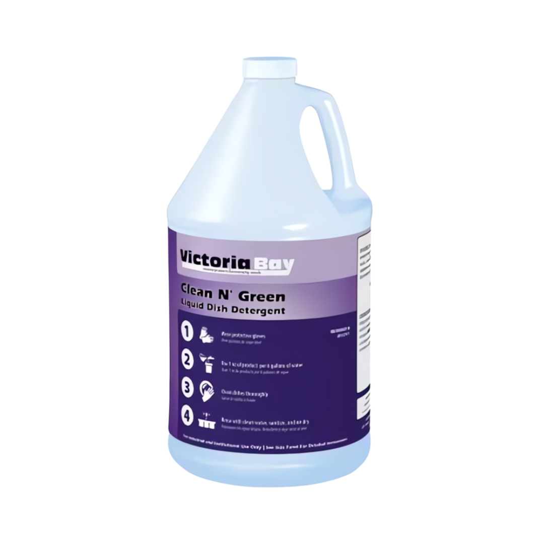 Victoria Bay Clean N’ Green Liquid Dish Detergent 1 GAL 4/Case