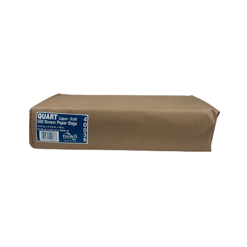 Duro Quart Liquor Bag, Kraft, 4.25″ x 2.5″ x 16″
