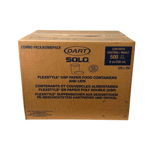 Dart® J-Cup® EPS Squat Food Container, White, 8 oz